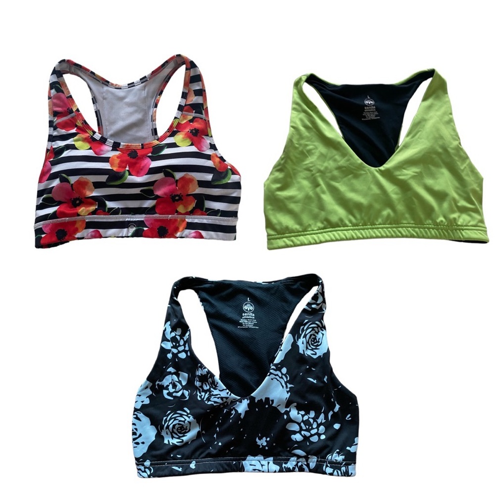 Set of 3 Senita Athletics Sports Bra with Phone Pocket